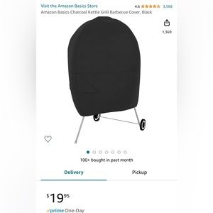 Charcoal Kettle Grill cover-black